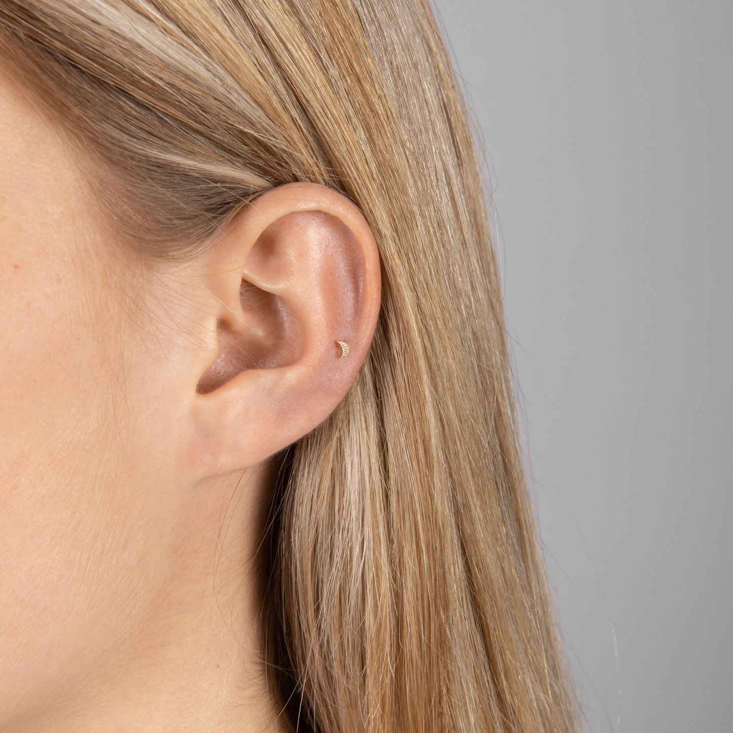 Piercing Echt Gold 'Moon'