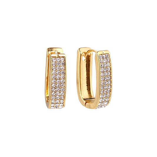 Ohrringe 'OvalDiamondLine'