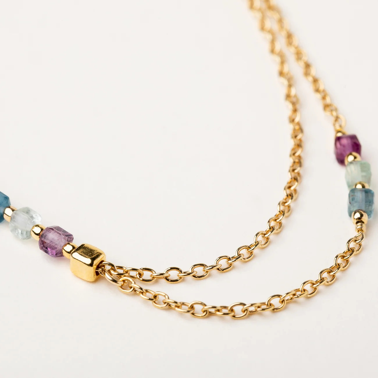 Kette 'FluoriteGlowDouble'