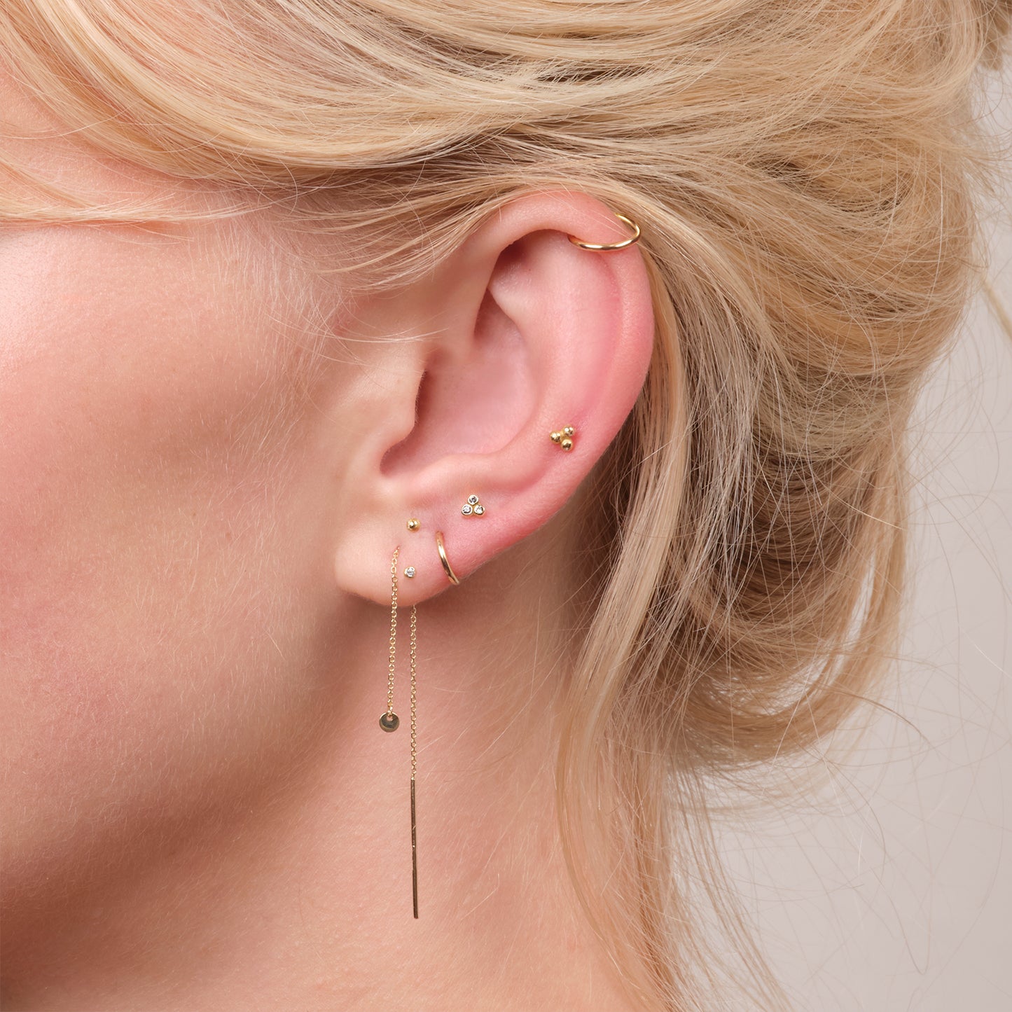 Ohrkette Echt Gold 'PlateChain'