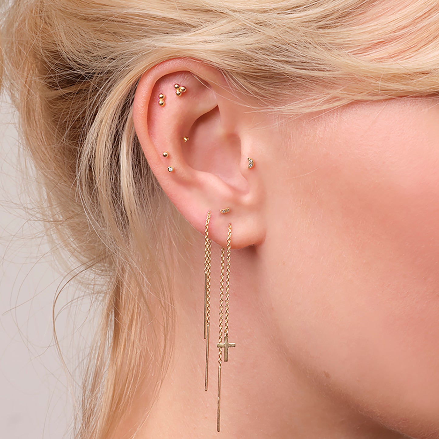 Piercing Echt Gold 'Double'