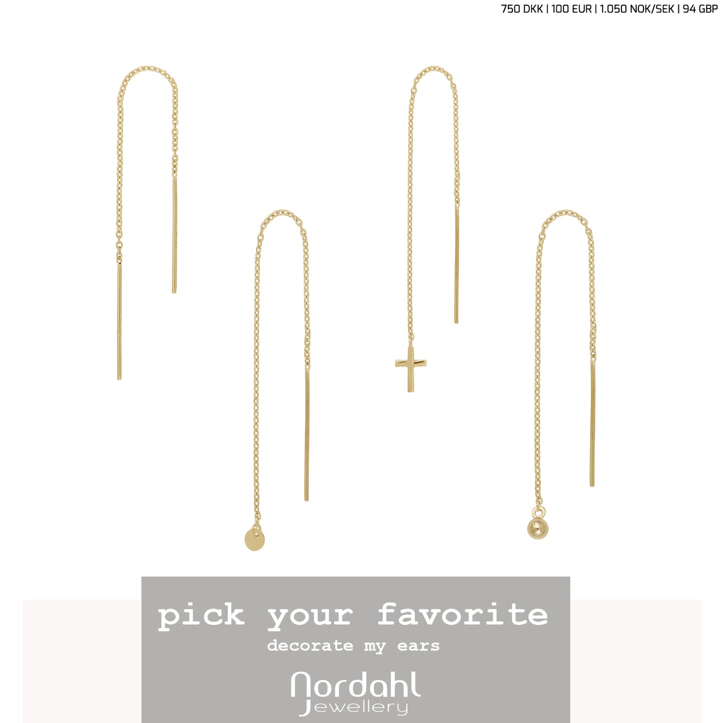 Ohrkette Echt Gold 'PlateChain'