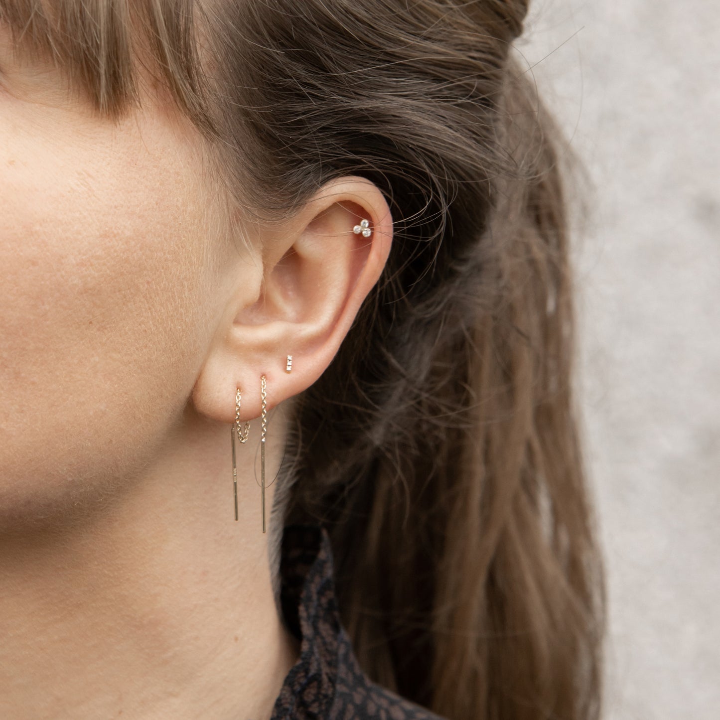 Ohrkette Echt Gold 'SimpleChain'