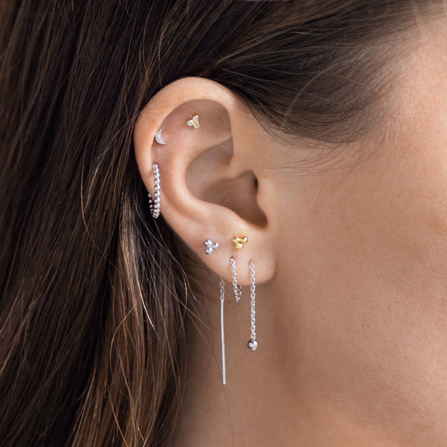 Piercing Echt Gold 'Three'